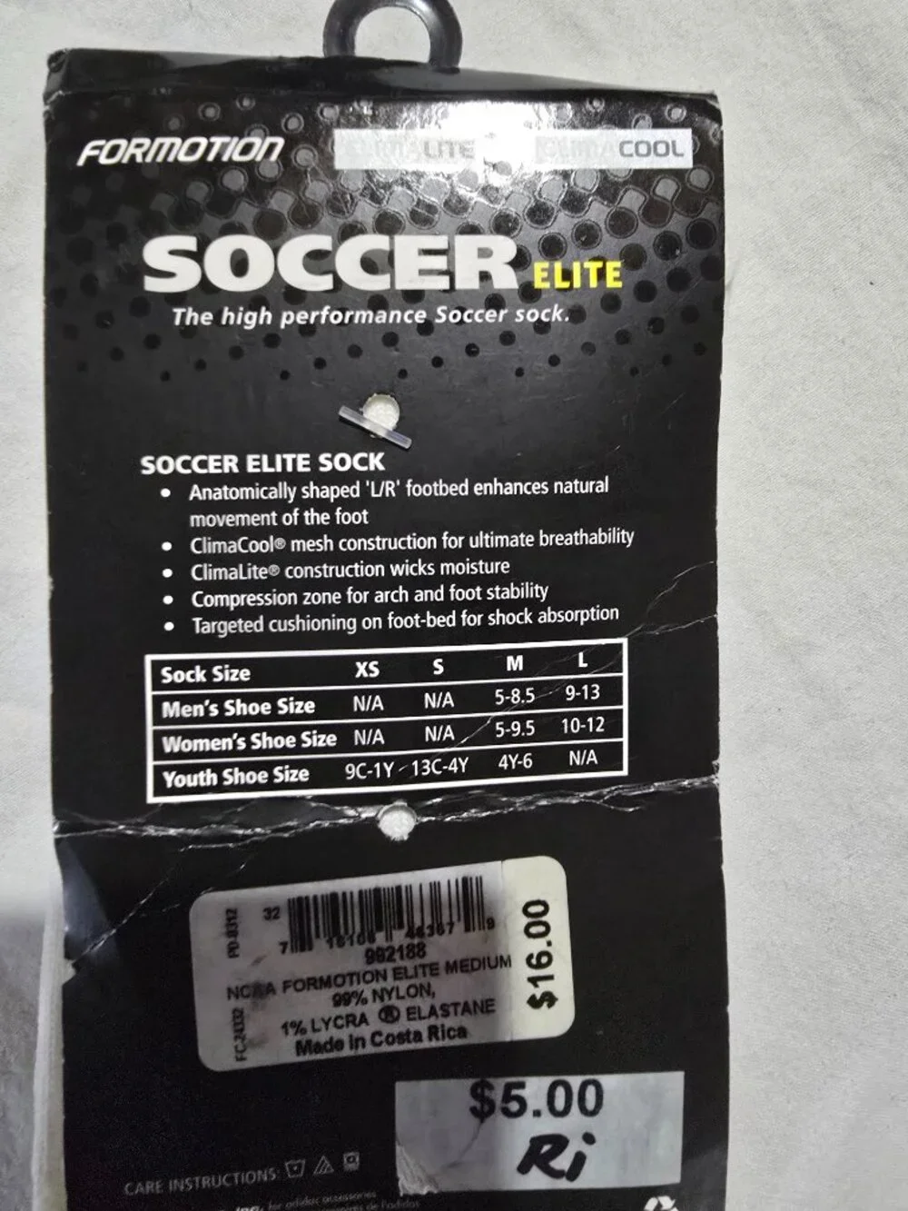 NWT Adidas Formotion Elite Soccer Socks White Medium Men 5-8.5 Women 5-9.5 Youth